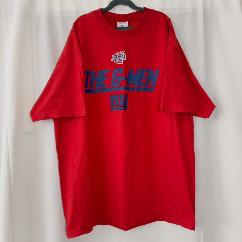 New York Giants Size XL Red Super Bowl XLII The G-Men 2008 NFL Football T-Shirt